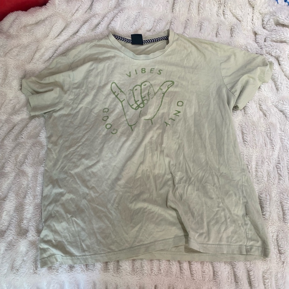 Casual Green Graphic Tee